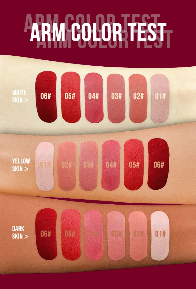 Matte Ink Liquid Lipstick Long Lasting Velvet Nude Lip Gloss Non-stick Cup Waterproof Lips Tint Waterproof Make Up