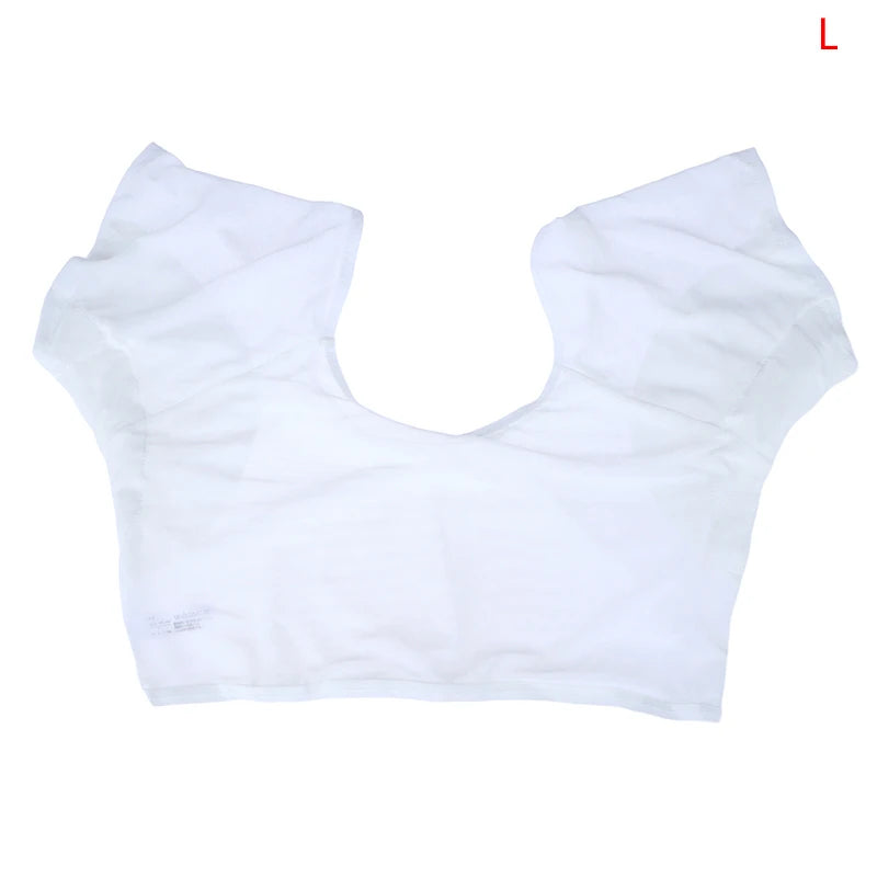 Transparent Mesh Ultra-thin Vest Absorbent Deodorant Pad Women T-shirt Washable Sweat Proof Under Top With Underarm Sweat Pads