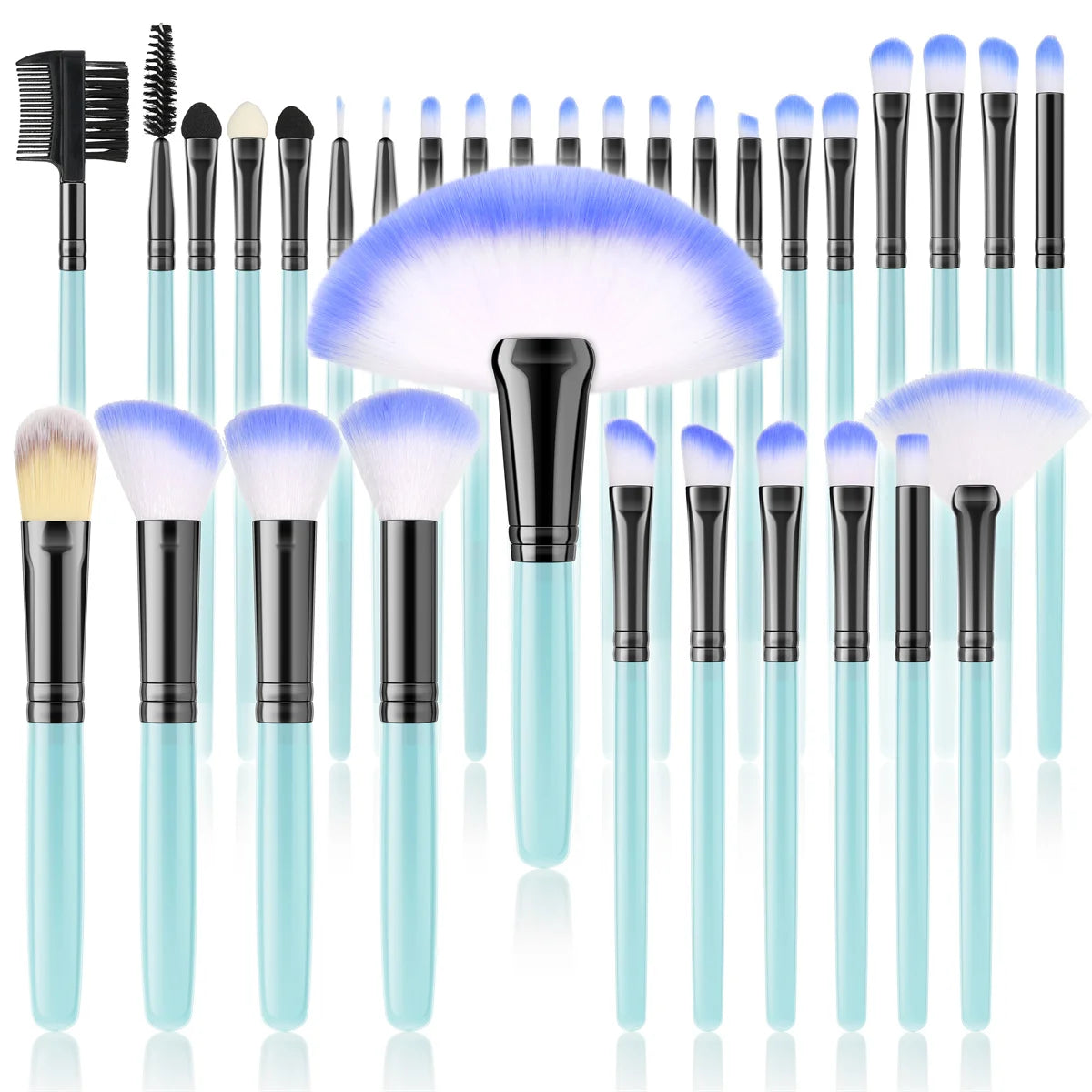 32Pc Makeup Brush Set Cosmetic Tools for Powder Eye Shadow Foundation Blush Blending Beauty Makeup Brush Kit for Makeup Starters