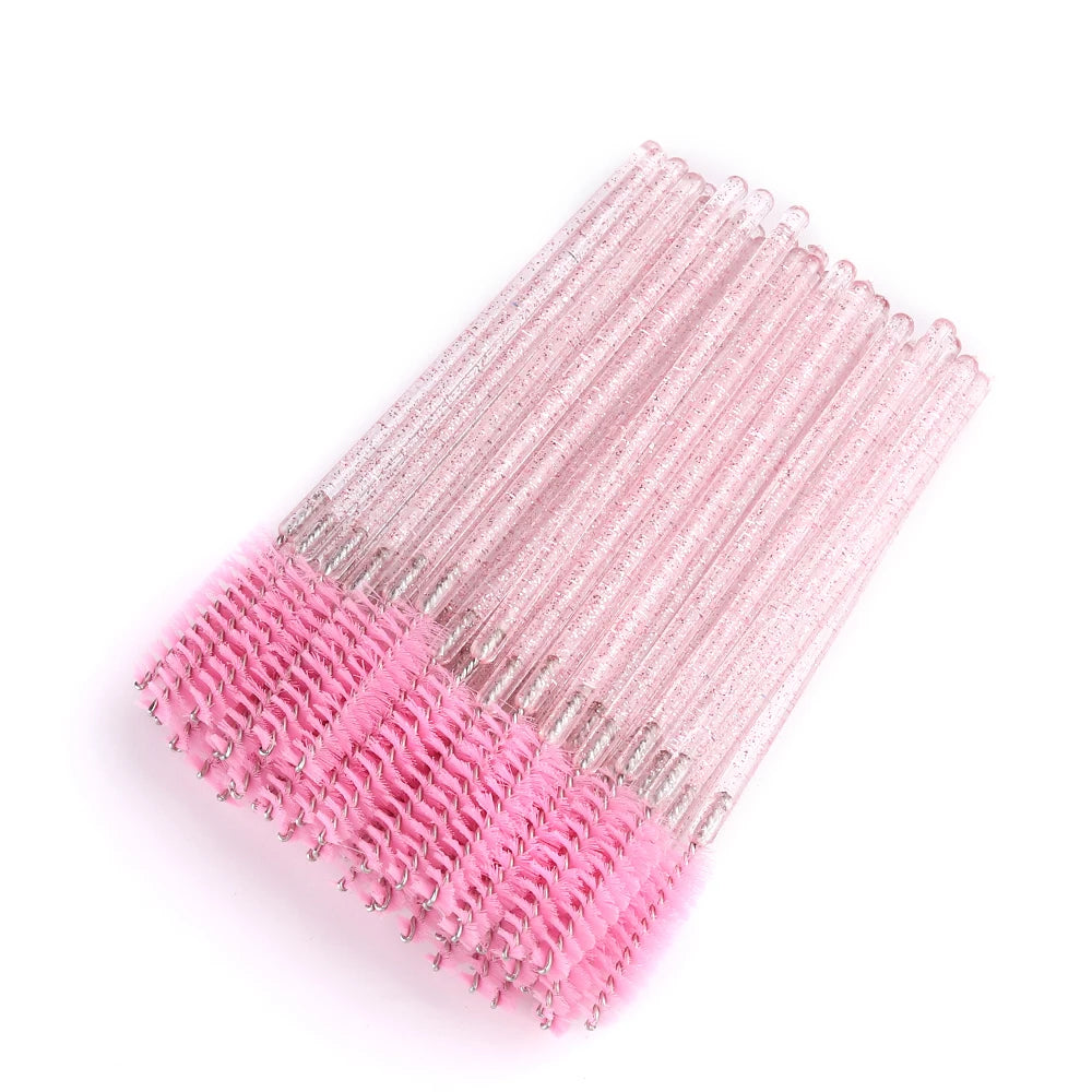100Pcs Disposable Eyelash Brushes Spoolie Mascara Wands For Eyelash Extension Household Salon Cosmetic Supply