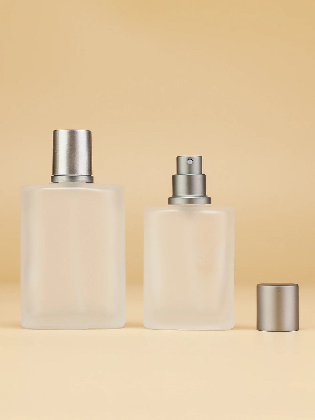 2pcs+4 Accessories 50ml/1.69 Oz Frosted Glass Empty Spray Bottle Perfume Atomizer with 4 Perfume Dispenser