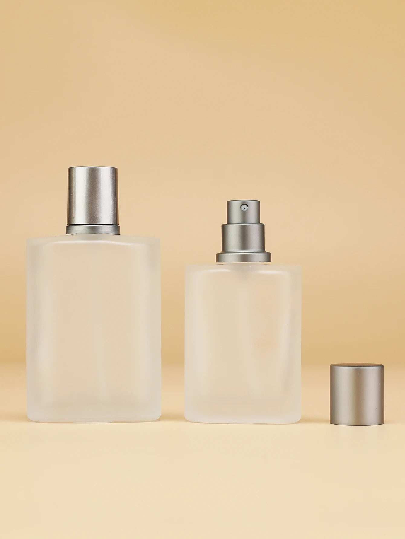 2pcs+4 Accessories 50ml/1.69 Oz Frosted Glass Empty Spray Bottle Perfume Atomizer with 4 Perfume Dispenser
