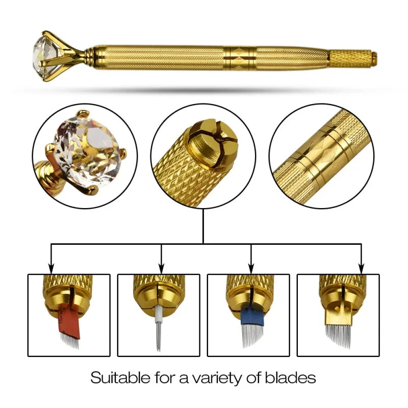 1pcs Manual Tattoo Pen Permanent Makeup Machine Microblading Pen for Lip Tattoo and Eyebrow Tattoo Tebori Pen for Tattoo Artist