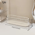 1pc Transparent Makeup Brush Organizer with Lid Cosmetic Brush Storage Box Dustproof Acrylic Holder Vanity Bathroom Accessories
