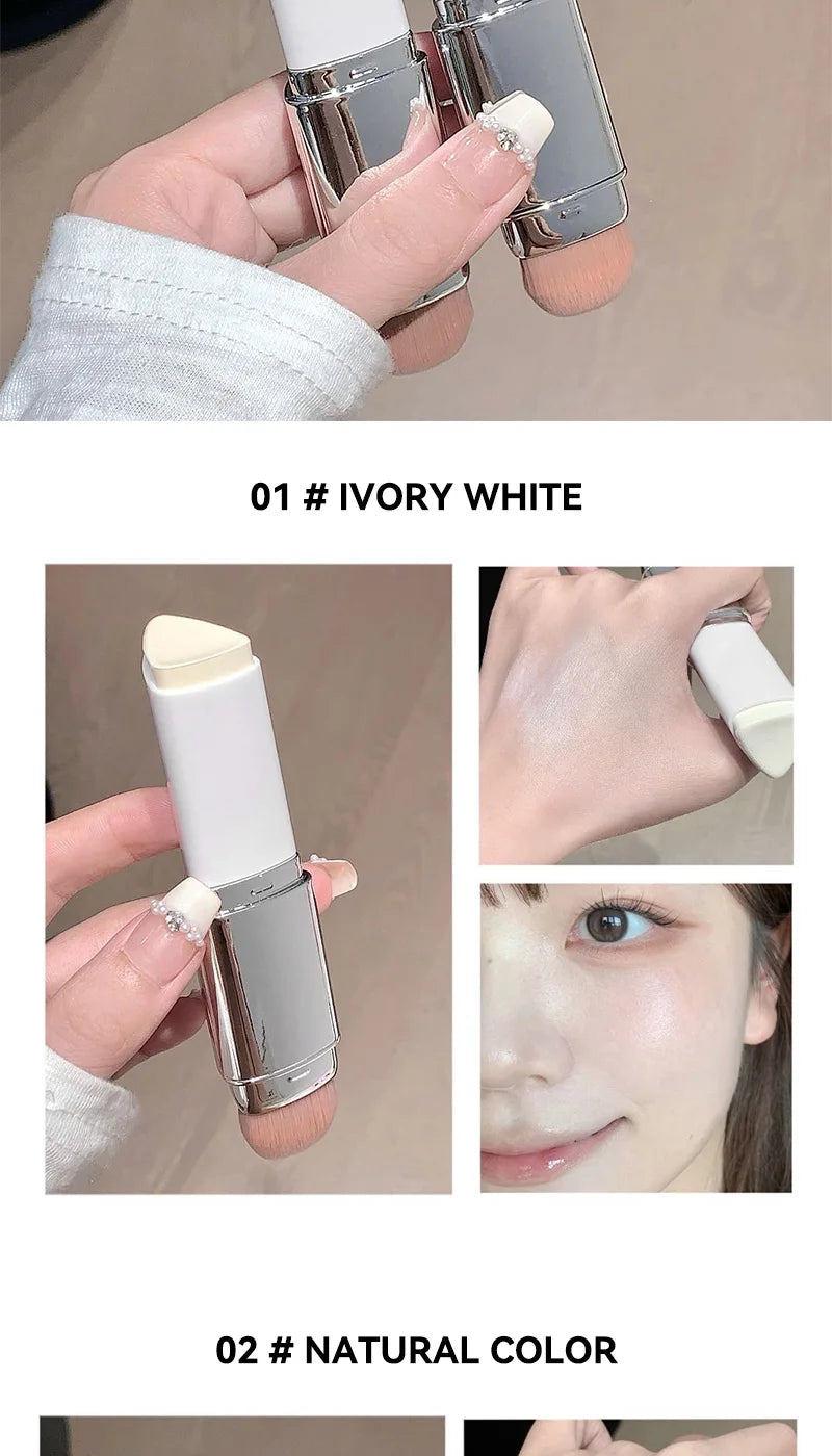 Lazy Foundation Stick, Moisturizing and Natural Concealer Makeup, Matte Makeup Base, Rare Beauty, Keep Makeup and Sweat