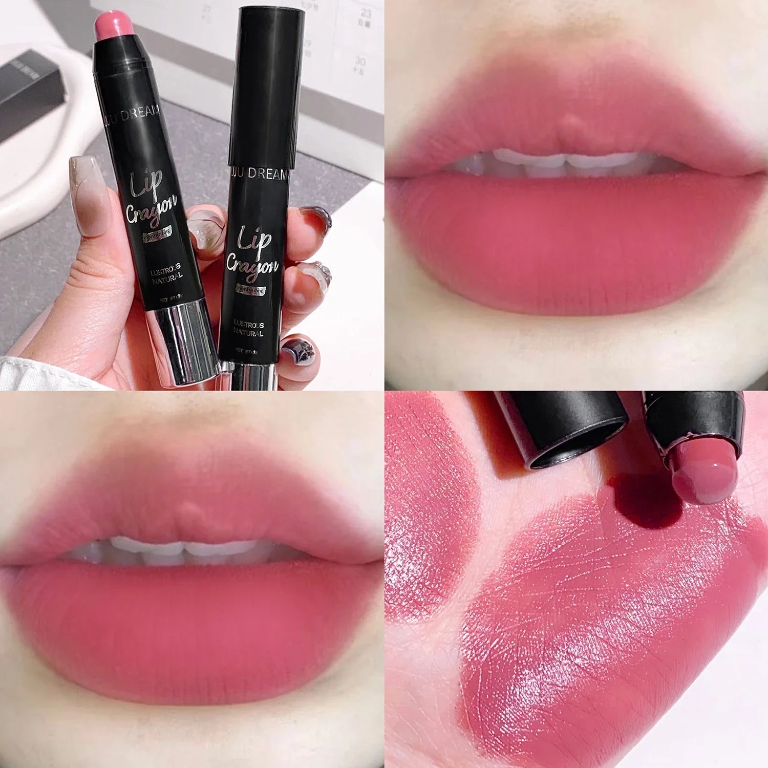 Matte 4-Color Lipstick Pen, Waterproof Long-Lasting, Easy Apply, Non-Fading, Multi-Look Lip Makeup, Unisex, Safe & Certified