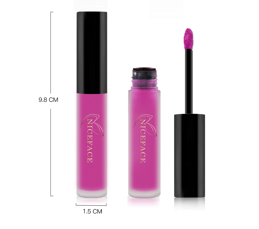 Nude Liquid Lipstick Ultra Matte Velvet Long Lasting Women Beauty Red Nonstick Cup Waterproof Purple Lip Gloss Lips Cosmetics