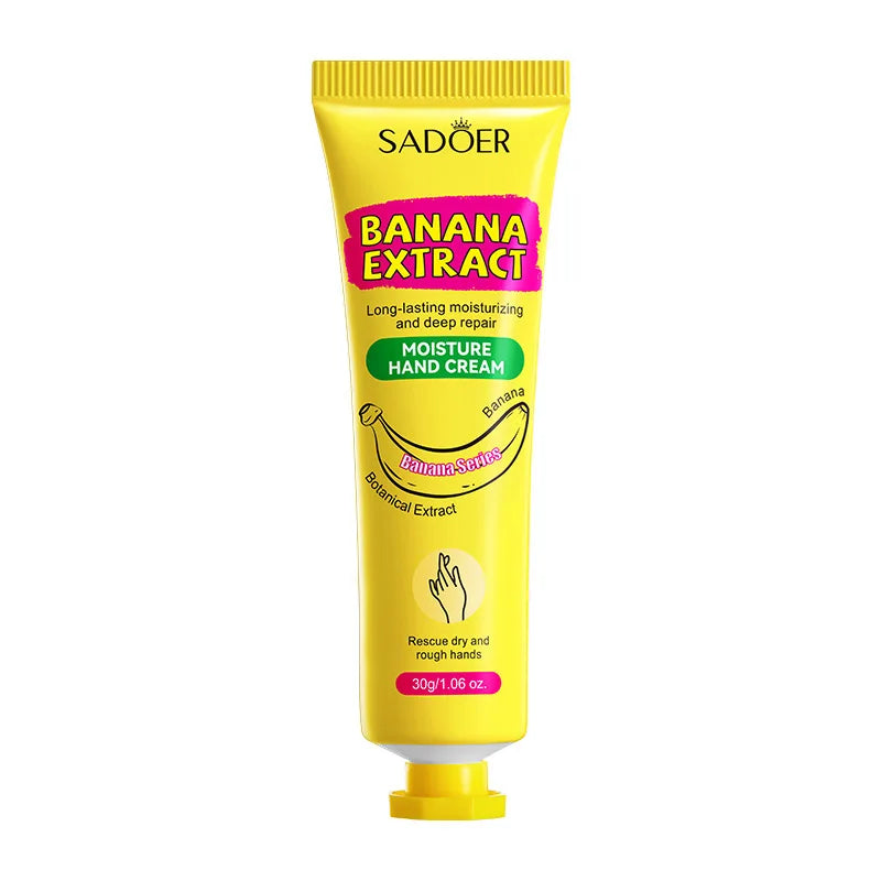 3/5Pcs Sadoer Banana Hand Cream Anti-Drying Crack Moisturizing Brightening Repairing Hand Creams for Hands Skin Care