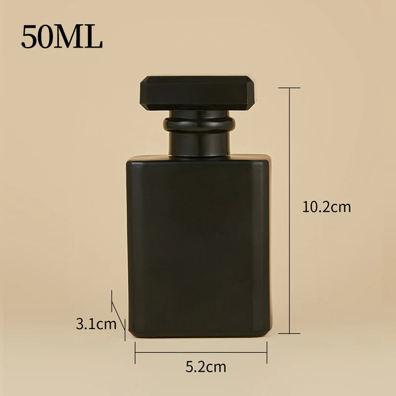 30/50ml Bright Black Perfume Bottle Glass Empty Bottle High-end Portable Spray Makeup Water Bottle Mist