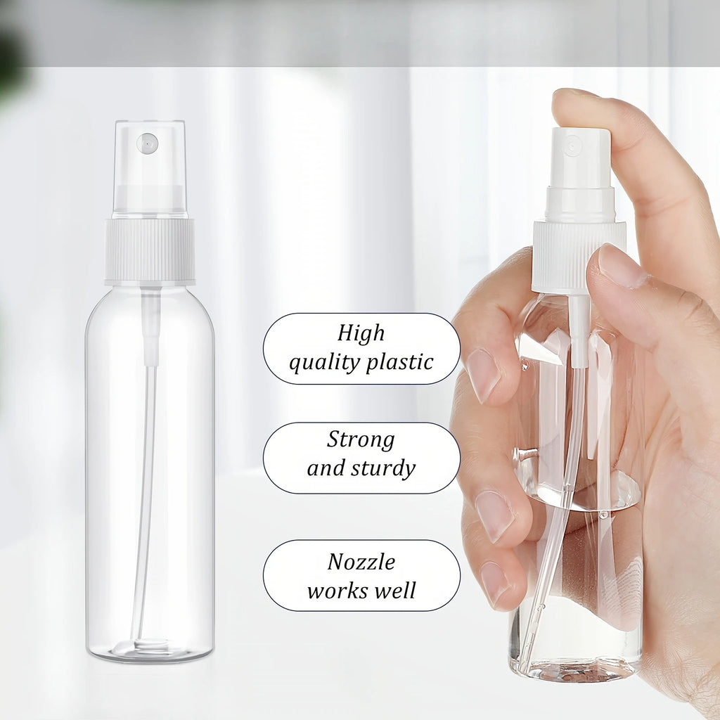 20PCS 10/20/30/50/60/100ML Refillable Clear Plastic Empty Mini Spray Container for Travel Cleaning Makeup Bottles Wholesale