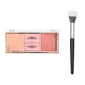 3-Color Cheek Red Plate Nude Makeup Natural Matte Milk Tea Orange Eye Shadow Makeup Lasting High Color Rendering Invisible