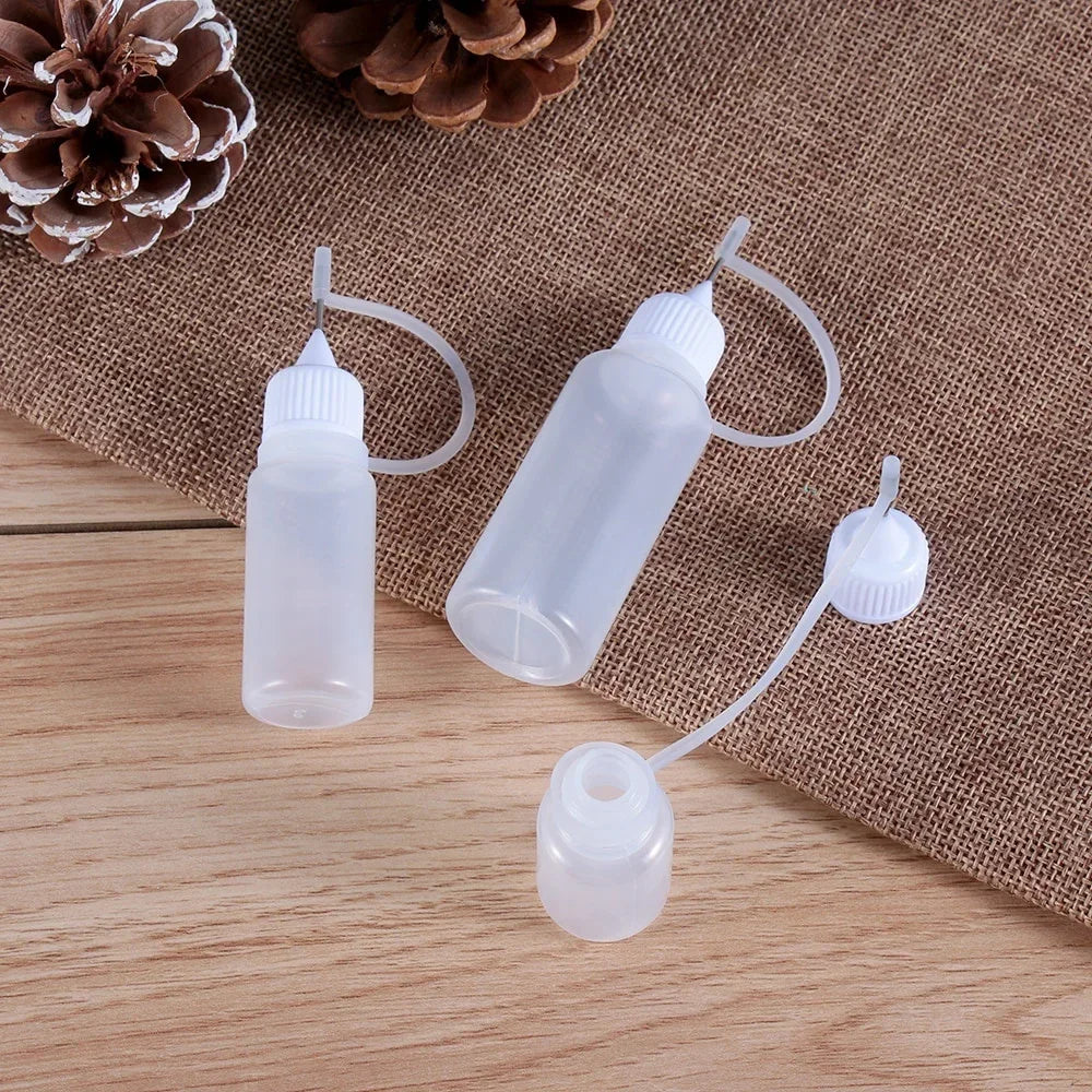 5pcs/set 5/10/20/30/50/100ML Needle Tip Glue Applicator Bottle for Paper Quilling DIY Scrapbooking Paper Craft Tool