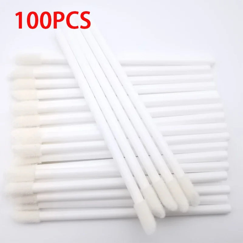 100Pcs Disposable Lip Brush Eyelash Extension Makeup Brushes Lash Extension Mascara Applicator Lipstick Wands Cosmetic Tools