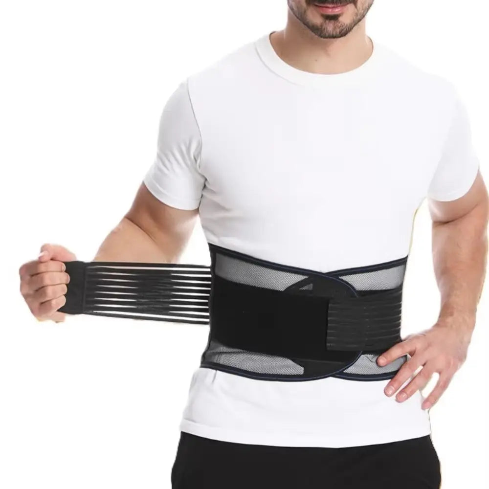 Adjustable back support belt breathable lumbar brace for men and women provides effective support for the lower back