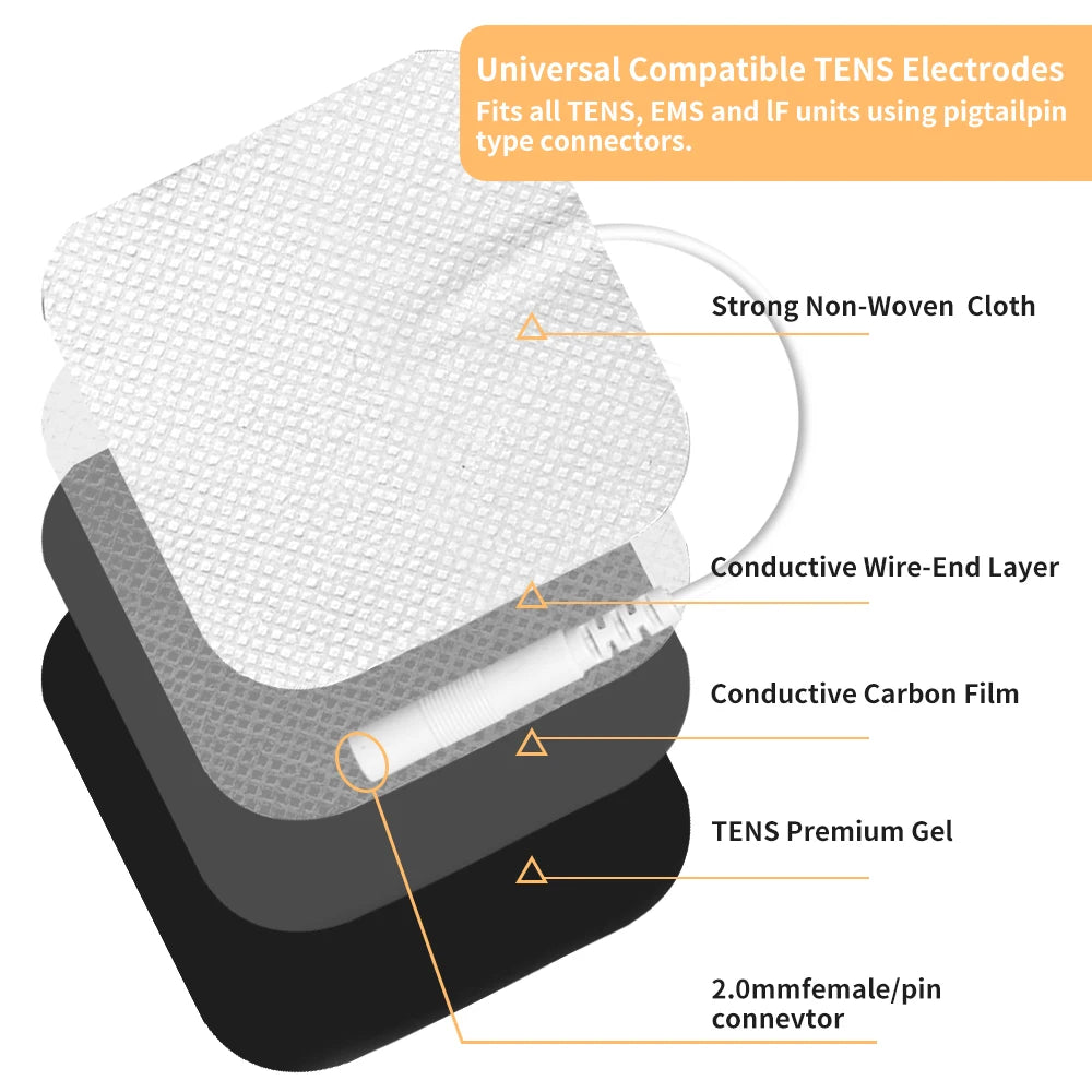 10/20/50Pcs Tens Electrode Pads Gel Self-adhesive Patches For Acupuncture Massager Slimming Pulse EMS Muscle Stimulator Sticker