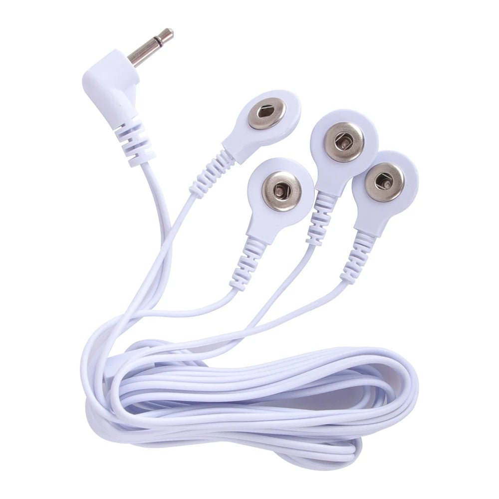 2.5mm Pin Connectors 2/4-Way Lead Wires for Electronic Muscle Stimulator Electrode Pads Connection TENS Unit Massage Lead Wires