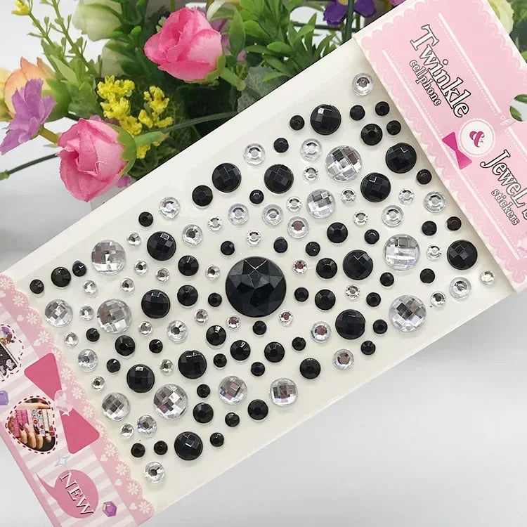 Rhinestone Acrylic Face Decoration Sticker Party Eyes Makeup Crystal Self-adhesive DIY Sticker Girls Face Diamond Tattoo Sticker