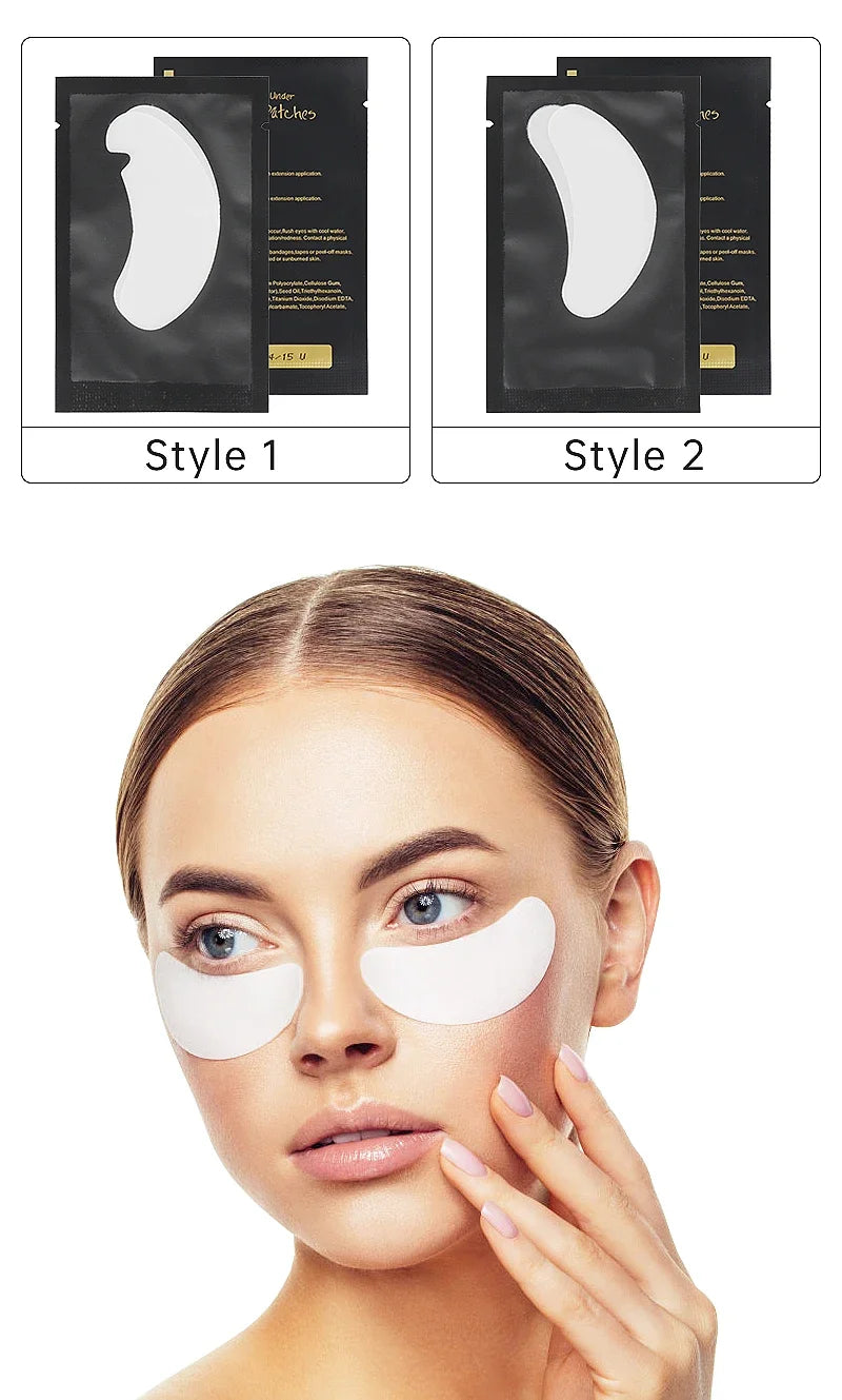 50-500 Pairs Eye Patches Eyelash Extension Under Eye Pads Makeup Lashes Patch Tip Stickers Pads For Eyelash Extension Supplies