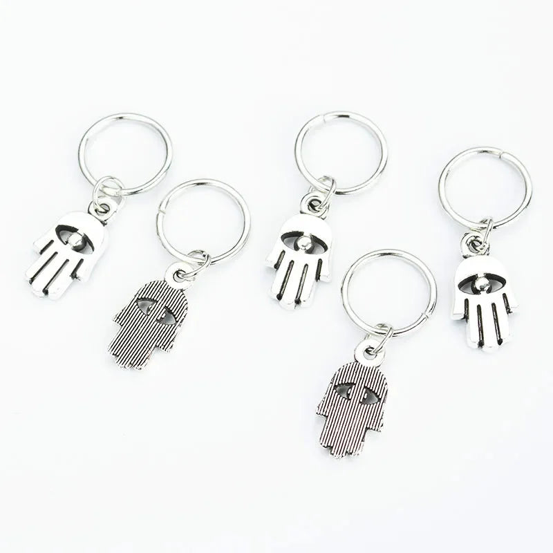 5-8Pcs Metal Hollow Out Hair Ring Accessories,Beads Hair Braid Rings Clips Dread Locks Hair Braiding Metal Cuffs Decoration Gold