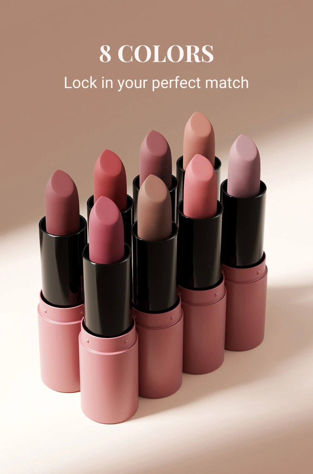 12-Color Matte Lipstick , Non-Fading, Non-Stick Cup Long-Lasting Velvet Finish, Smooth Matte Lip Color Waterproof Smudge-proof