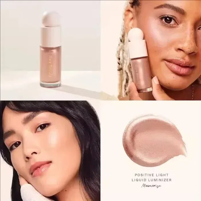 Rare Beauty Light Silky Touch Highlighter Soft Pinch Liquid Blusher Positive Light Lqiuid Luminizer Lasting Oil Control Makeup