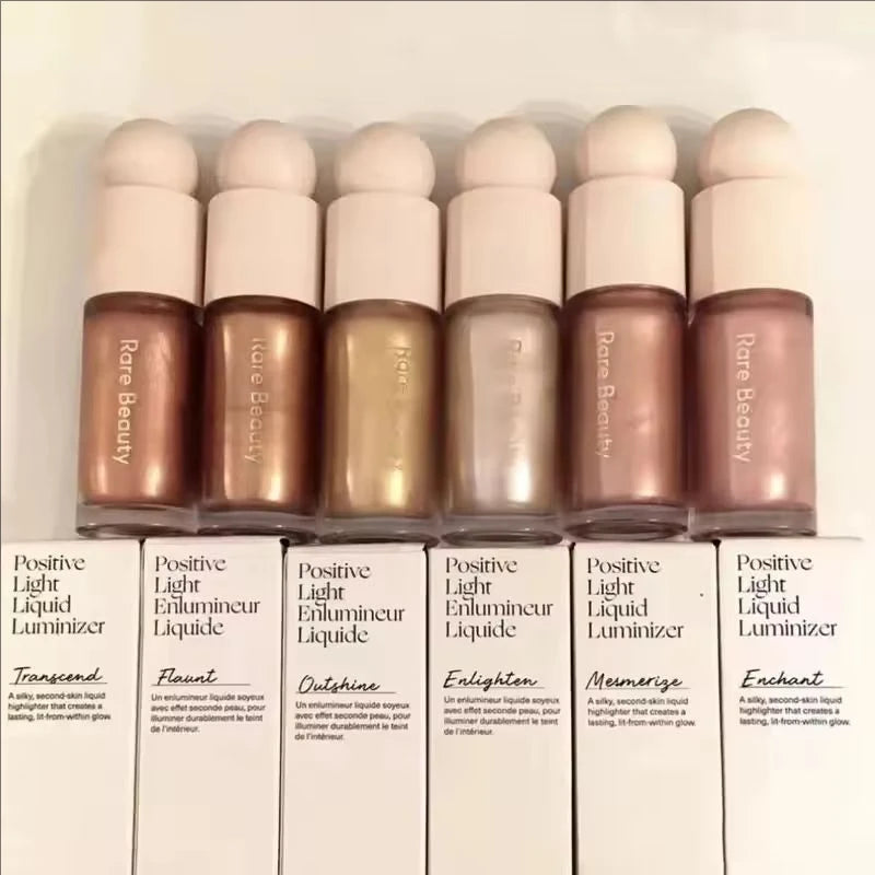 Rare Beauty Light Silky Touch Highlighter Soft Pinch Liquid Blusher Positive Light Lqiuid Luminizer Lasting Oil Control Makeup