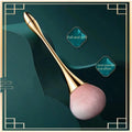 Small Fluffy Soft Powder Brush for Blush & Setting Powder – Waist-Shaped Handle, Beauty Tool