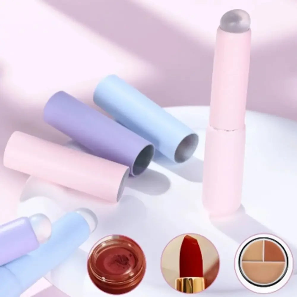 CNKESS Reusable Lip Brushes Multifunction Round Head Silicone Lipstick Brush Applicator Elastic Lip Gloss Makeup Brushes Woman