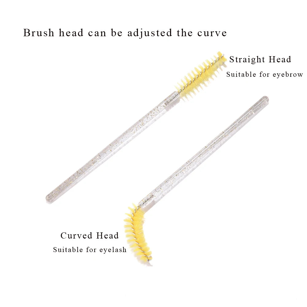 100Pcs Disposable Eyelash Brushes Spoolie Mascara Wands For Eyelash Extension Household Salon Cosmetic Supply