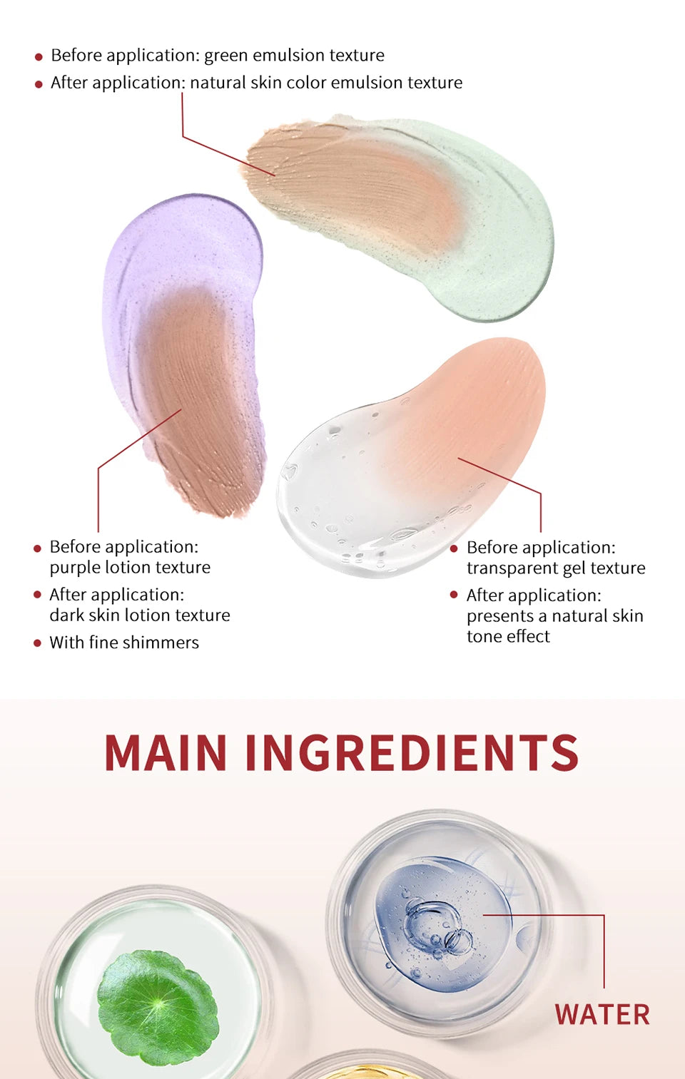 CC Cream erborian Centella Change Color Moisture Cream Makeup Foundation Full Coverage Magic Foundation Covering Korean Makeup