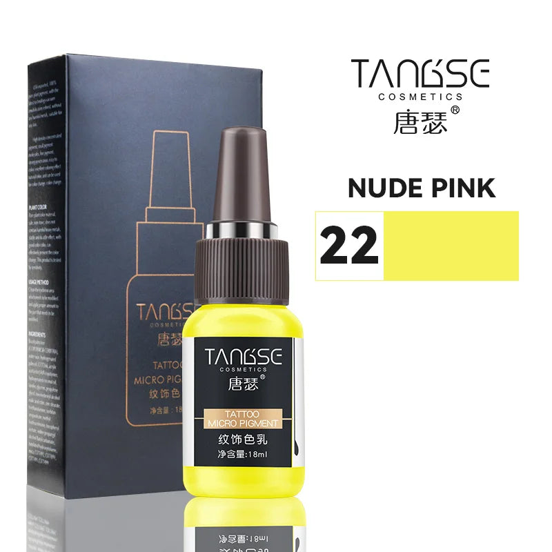 18ml Microblading Pigments Professional Tattoo Ink Set Permanent Makeup Eyebrow Lips Eyeline Tattoo Color Body Beauty Art Tool