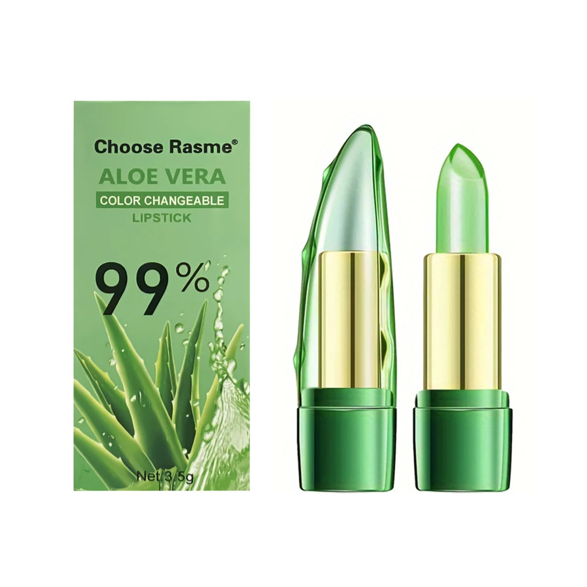 Aloe Vera Warm Change Lipstick for long-lasting lip protection, moisturizing and color changing, magical color change