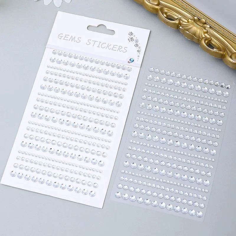 Rhinestone Acrylic Face Decoration Sticker Party Eyes Makeup Crystal Self-adhesive DIY Sticker Girls Face Diamond Tattoo Sticker