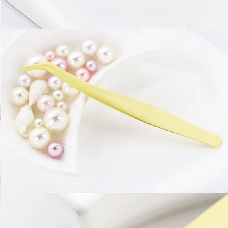Anti-Stick Applicator No Glue Eyelashes Non Stick Coated Stainless Steel Tweezer Glue-free Eyelashes Beginner-Friendly tools