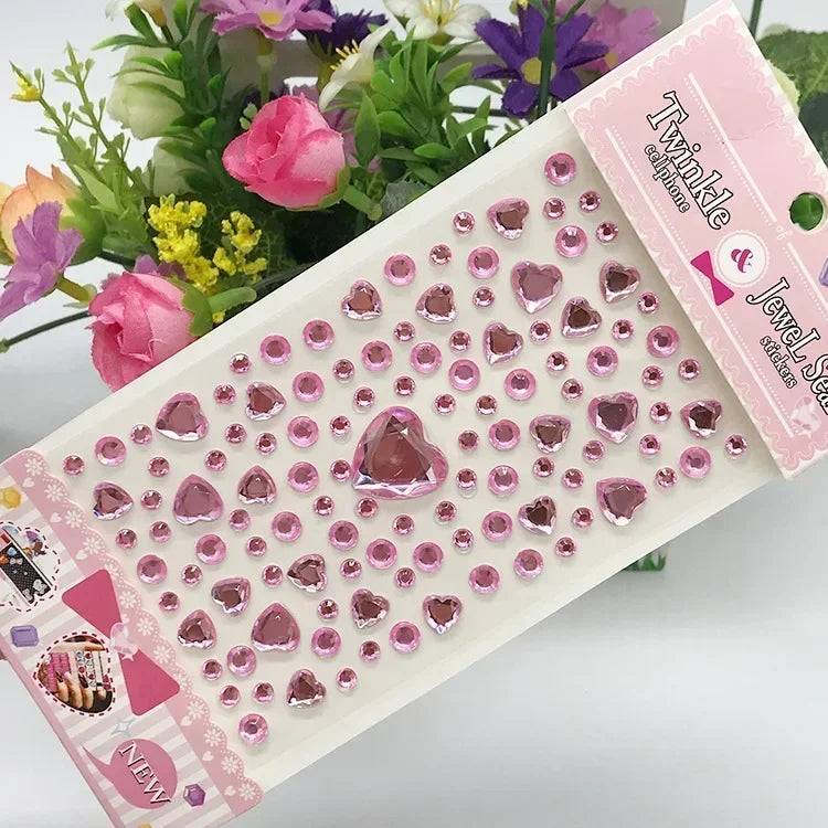 Rhinestone Acrylic Face Decoration Sticker Party Eyes Makeup Crystal Self-adhesive DIY Sticker Girls Face Diamond Tattoo Sticker