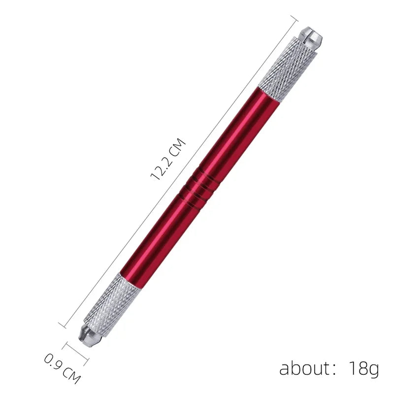 1PC Microblading Double Head Manual Pen Tattoo Machine Needle Blade Permanent Makeup Embroidered Eyebrow Lips Tebori Munsu