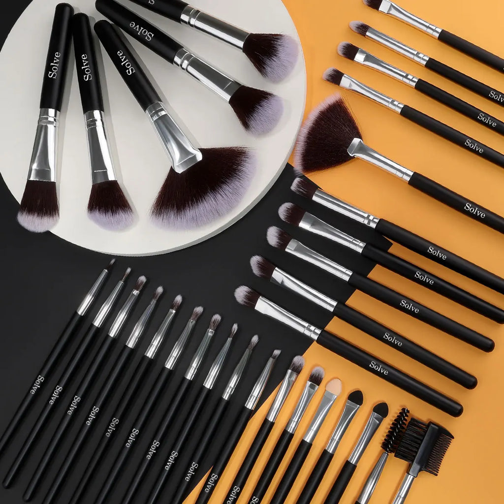 32Pc Makeup Brush Set Cosmetic Tools for Powder Eye Shadow Foundation Blush Blending Beauty Makeup Brush Kit for Makeup Starters
