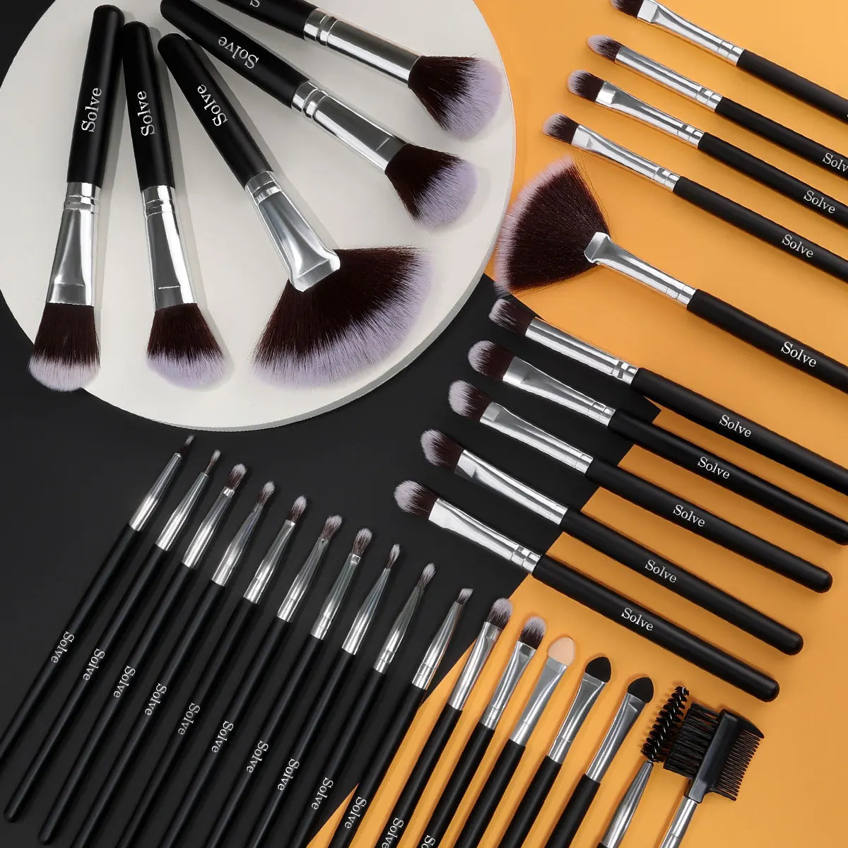 32Pc Makeup Brush Set Cosmetic Tools for Powder Eye Shadow Foundation Blush Blending Beauty Makeup Brush Kit for Makeup Starters