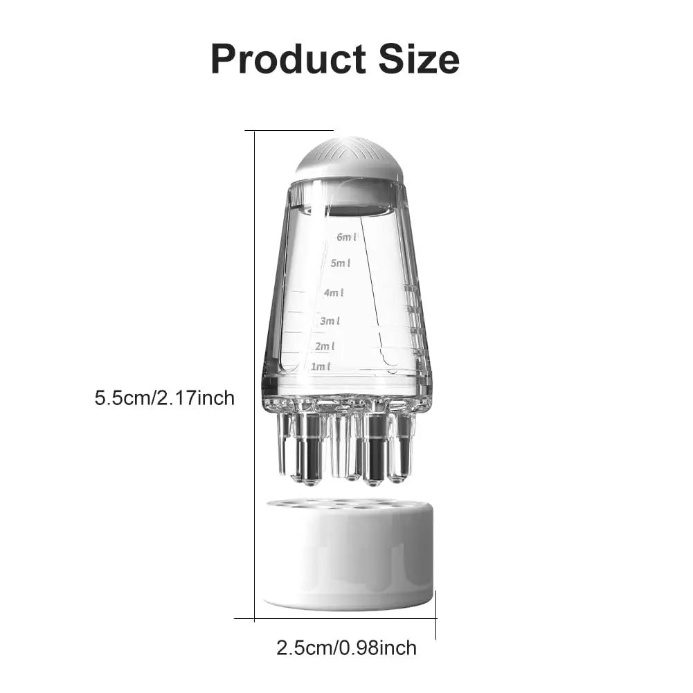 Scalp Applicator Comb, Hair Scalp Oil Applicator, Mini Portable Head Essential Oil Roller Ball Massage Fixing Liquid Guide Comb