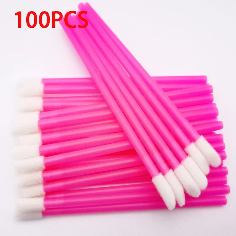 100Pcs Lip Brush Eyelash Extension Brush Makeup Brushes For Lash Extension Mascara Applicator Lipstick Wands Cosmetic Tools
