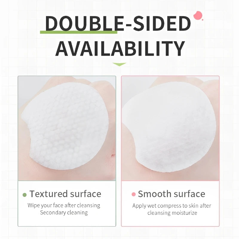 Disposable Makeup Cotton Pad 300/600/1200pcs Soft Pearl Notched Design Facial Cleaning Wipes Makeup Remover Beauty Cosmetic Tool