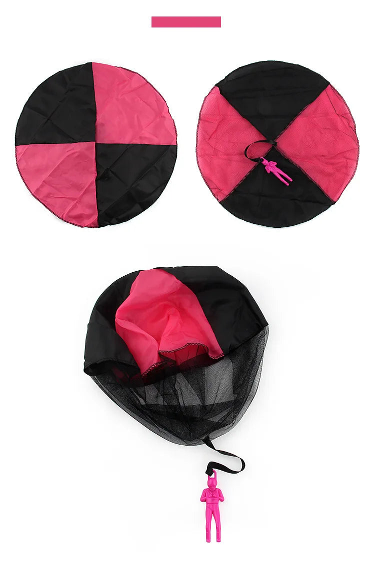 1pcs Hand Throwing Parachute Outdoor Funny Toys Game Play Toys for Fly Parachute Sport with Mini Soldier Toys