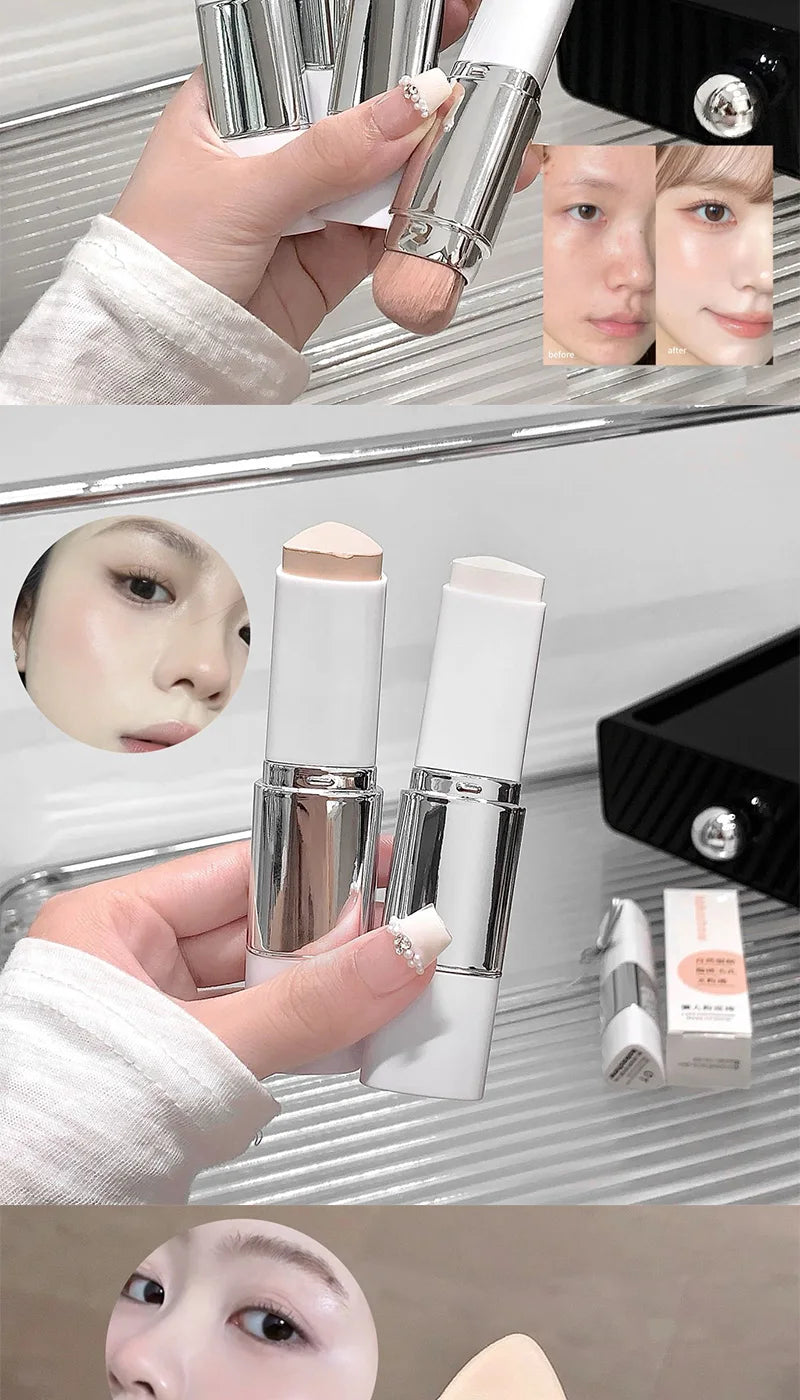 Lazy Foundation Stick, Moisturizing and Natural Concealer Makeup, Matte Makeup Base, Rare Beauty, Keep Makeup and Sweat
