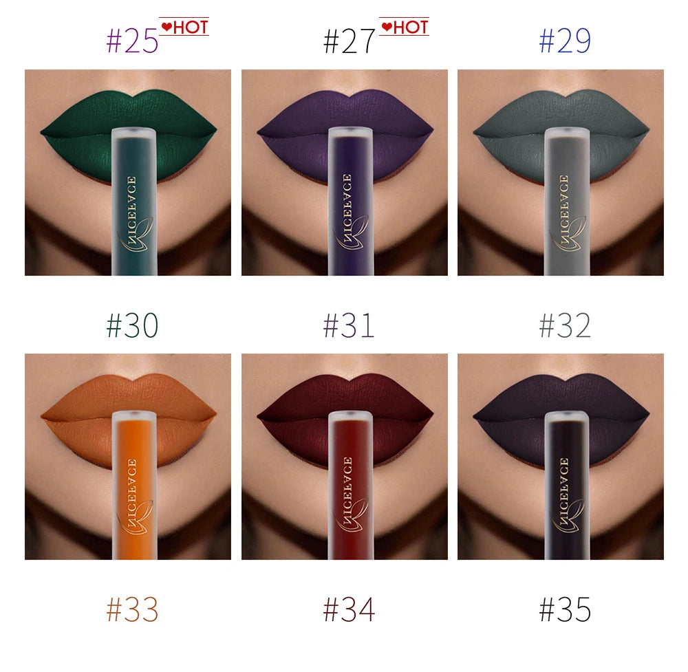 Nude Liquid Lipstick Ultra Matte Velvet Long Lasting Women Beauty Red Nonstick Cup Waterproof Purple Lip Gloss Lips Cosmetics
