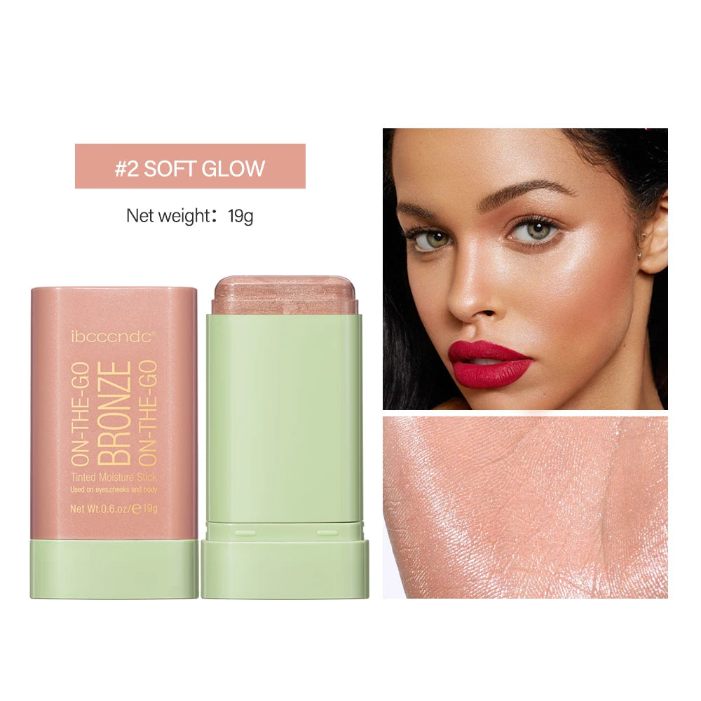 Multi-function Blush Stick Face Makeup Waterproof Easy Color Rouge Blusher Cream Contour Rendering Brightening Contour Makeup