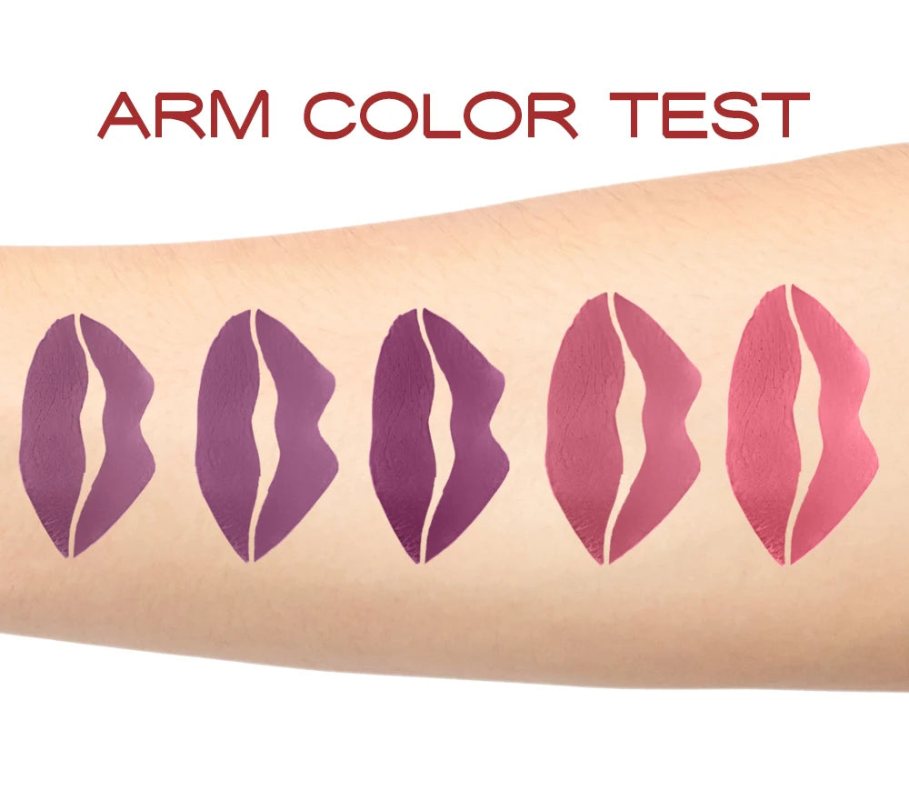 5-in-1 Fruit Velvet Matte Lipstick Set, Long-Lasting, Highly Pigmented, Moisturizing Lip Balm, Smooth Application for Soft lips