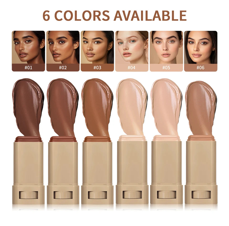 Foundation Skin Tint Balm Skin Tint Stick Waterproof Nourishing Solid Tinted Serum  Face Tinted Face Contour Stick Makeup