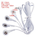 2.5mm Pin Connectors 2/4-Way Lead Wires for Electronic Muscle Stimulator Electrode Pads Connection TENS Unit Massage Lead Wires