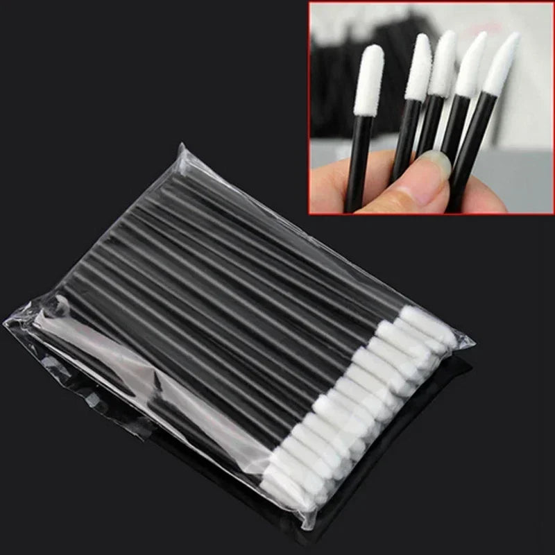 50/100PCS Wholesale Lipstick Gloss Wands  Perfect Best Make Up Applicator Hotting makeup  Disposable Lip Brush Women Accessories