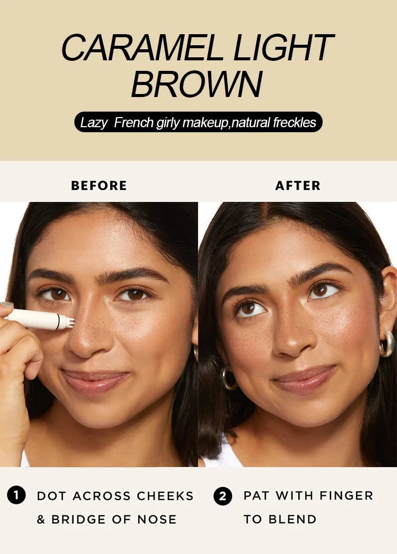 Facial Freckle Stamp Pencil,Natural Makeup for Freckles,Dark Spots, Moles,Waterproof,not easy to fade Concealer,Feminine Contour